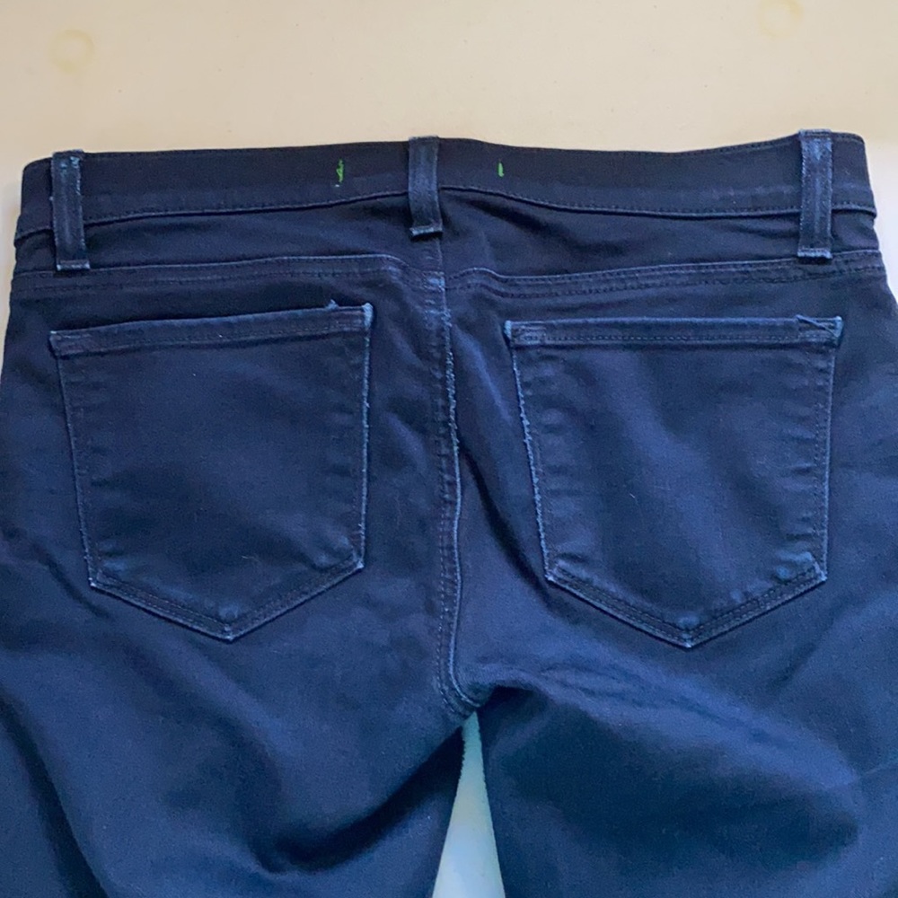J Brand The Pencil Leg in Shadow Black Skinny Low Rise Jeans Size 25 inseam 34" - Picture 11 of 11